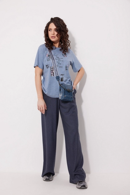 Брюки 4148 синяя полоска MG Wear