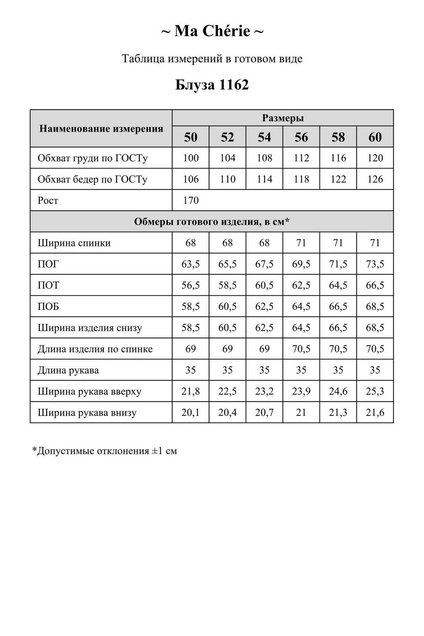 Блуза 1162 мятный Ma cherie