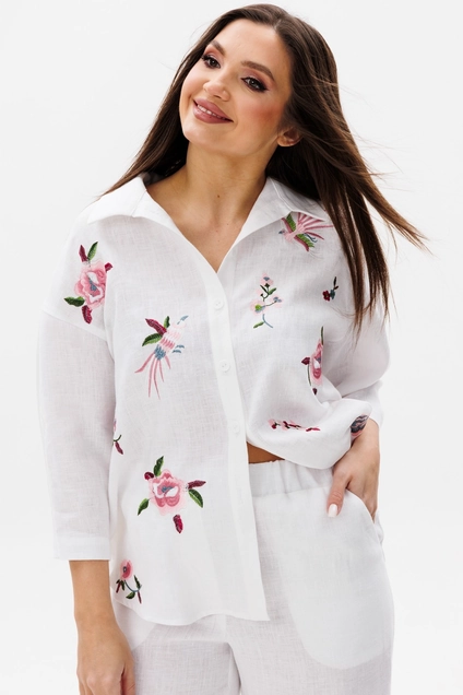Костюм брючный 3140 белый Ma cherie