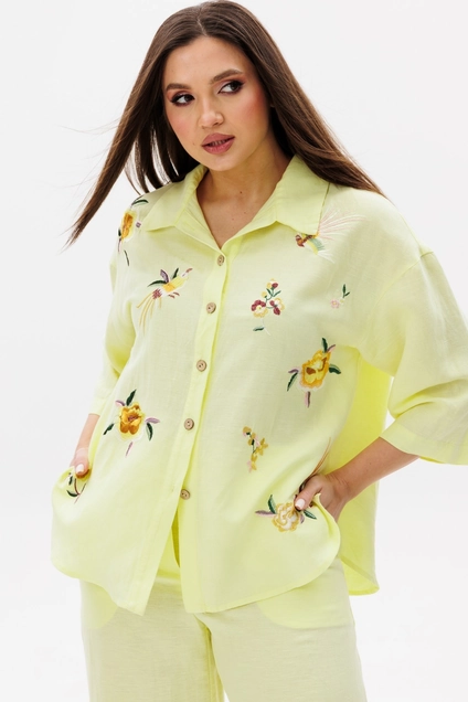 Костюм брючный 3140 желтый Ma cherie