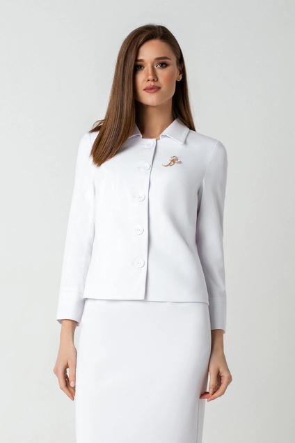 Костюм с юбкой 451 белый Marika