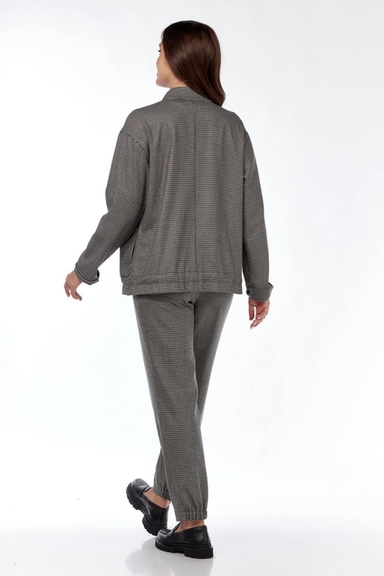Костюм брючный 1252 черный + гусиная лапка Milora