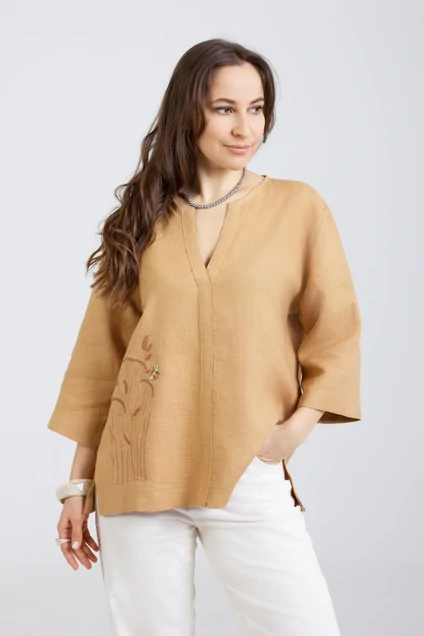 Туника 1293 горчичный Mirolia