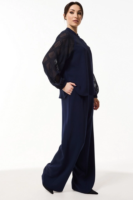 Костюм брючный 935-3 синий MisLana