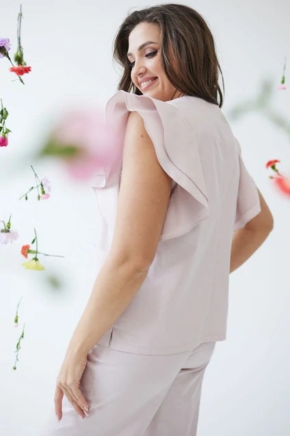 Костюм брючный 943 розовый MisLana