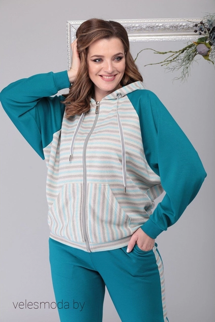 Спортивный костюм 1197 голубой Michel Chic
