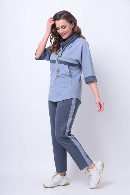 Спортивный костюм 1282 синий Michel Chic
