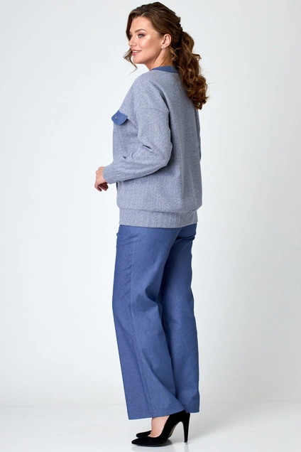 Костюм брючный 1319 синий Michel Chic