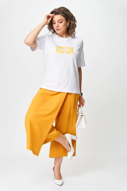 Костюм брючный 1336 охра Michel Chic