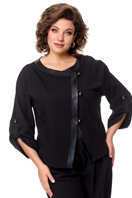 Костюм брючный 1355 черный Michel Chic