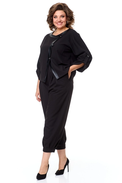 Костюм брючный 1355 черный Michel Chic