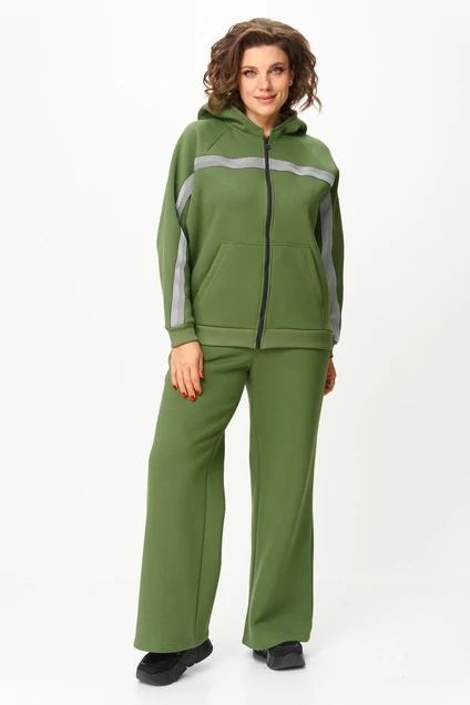 Спортивный костюм 1356-2 хаки Michel Chic