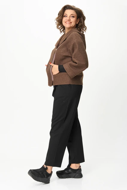 Костюм брючный 1357-2 латте + черный Michel Chic фото 3