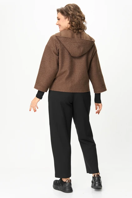 Костюм брючный 1357-2 латте + черный Michel Chic фото 2