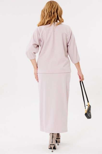 Костюм с юбкой 1399 розовый Michel Chic