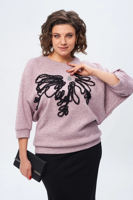 Костюм с юбкой 1407 пыльная роза Michel Chic