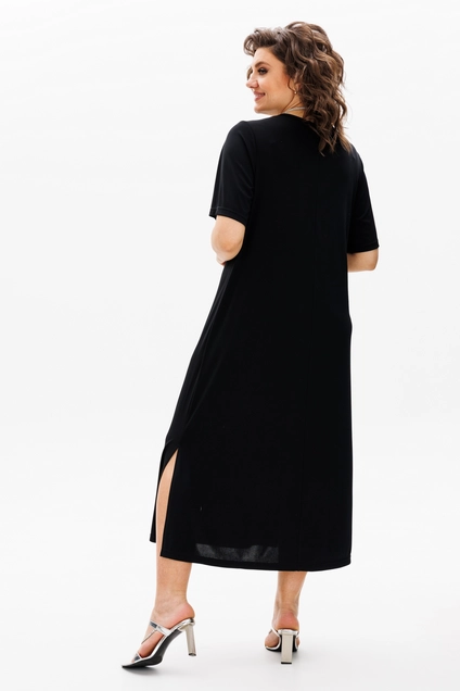 Костюм с платьем 1417 черный + белый Michel Chic