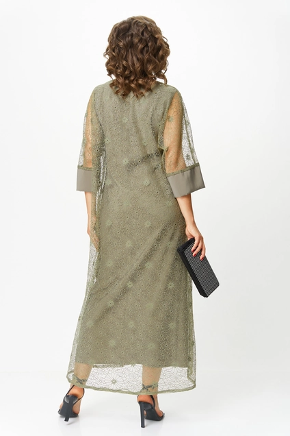 Костюм с платьем 1421 хаки Michel Chic