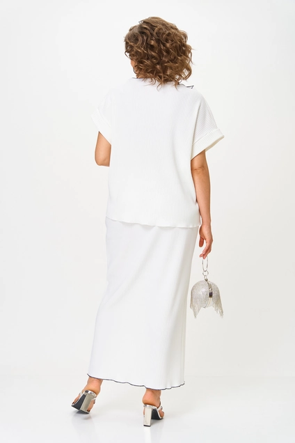 Костюм с юбкой 1430 белый Michel Chic