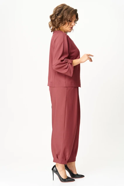 Костюм брючный 1436 брусничный Michel Chic фото 4