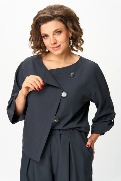 Костюм брючный 1436 темный графит Michel Chic фото 5