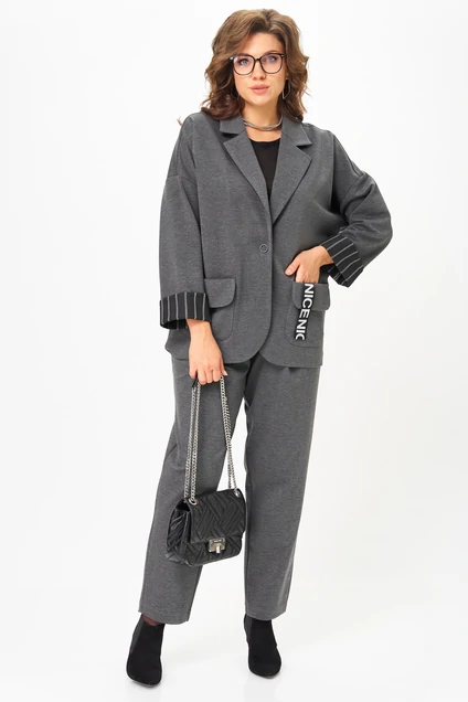 Костюм брючный 1437 грей Michel Chic