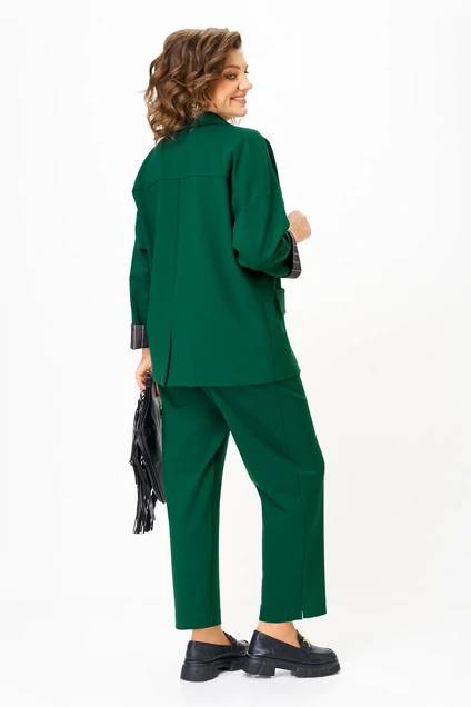 *Костюм брючный 1437 изумруд Michel Chic