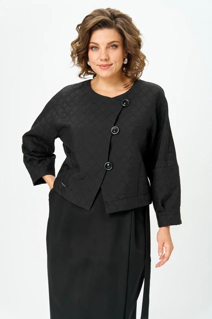 Костюм с юбкой 1443 черный Michel Chic