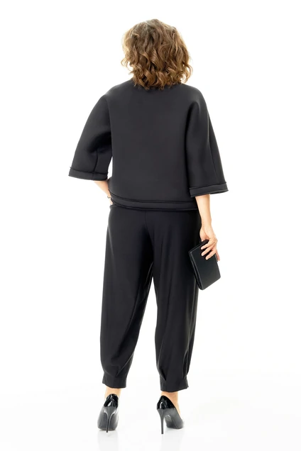 Костюм брючный 1468 черный Michel Chic