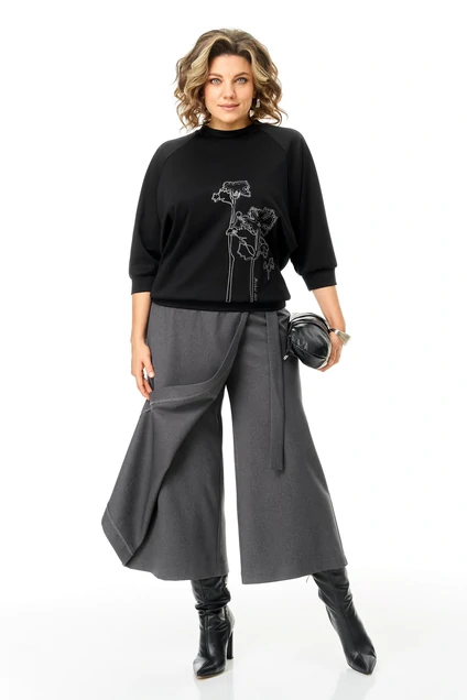 Костюм брючный 1470 графит Michel Chic