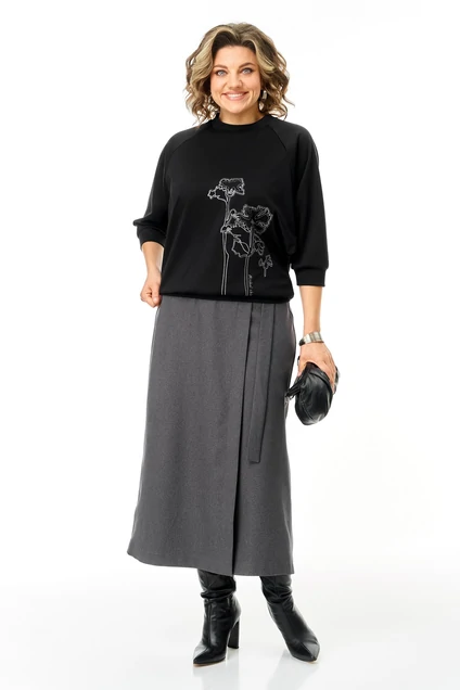 Костюм брючный 1470 графит Michel Chic