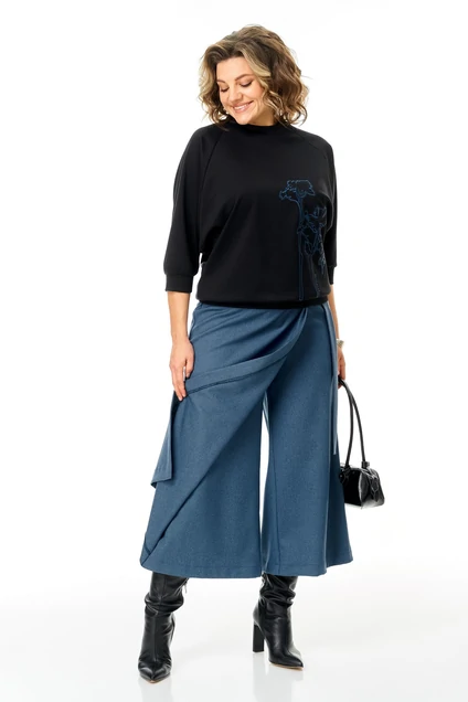Костюм брючный 1470 индиго Michel Chic