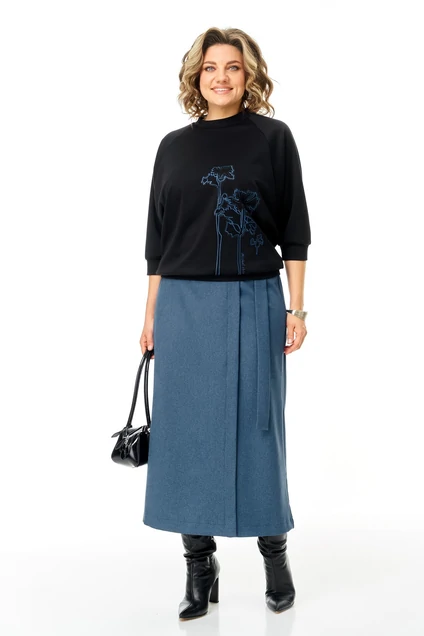 Костюм брючный 1470 индиго Michel Chic