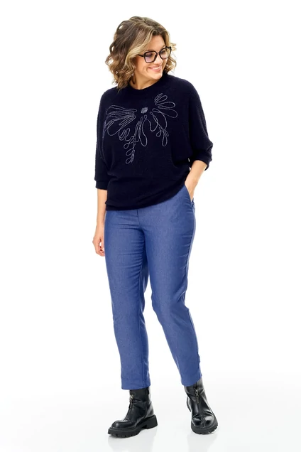 Костюм брючный 1475 синий Michel Chic