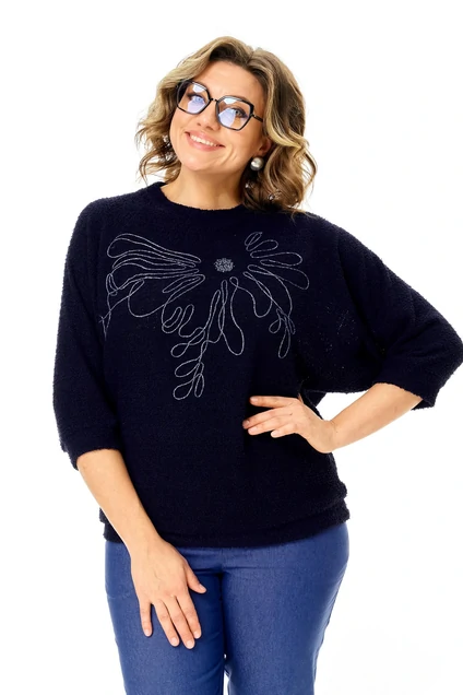 Костюм брючный 1475 синий Michel Chic