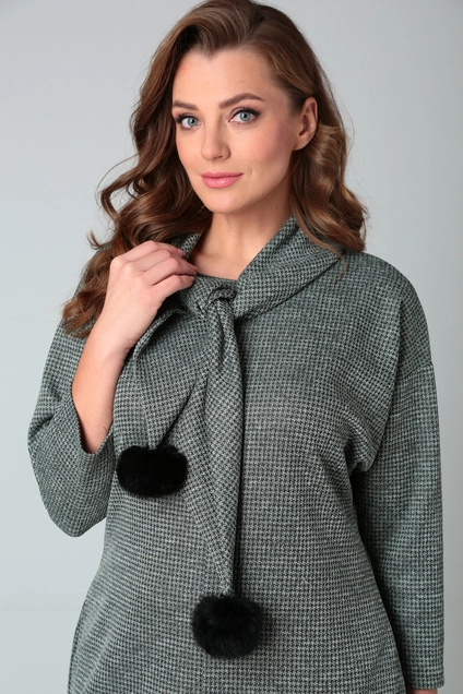 Платье 2108 серый Michel Chic
