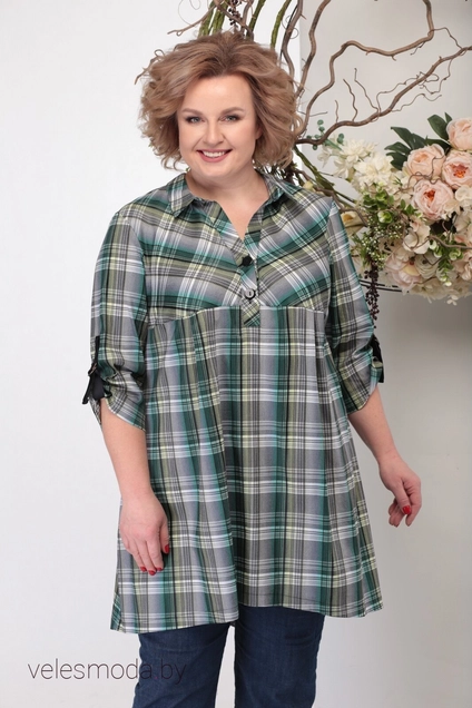 Рубашка 742 салат Michel Chic