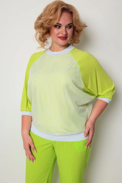 Блузка 759 салатовый Michel Chic