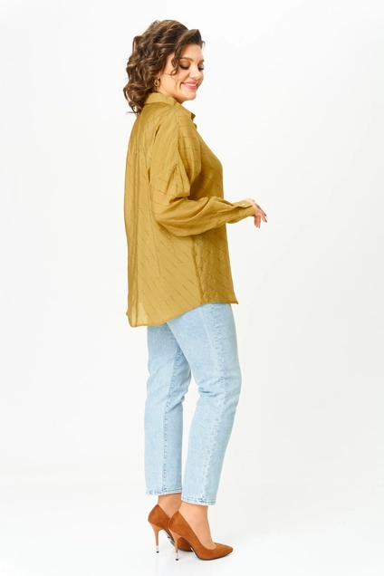 Блузка 778 горчица Michel Chic