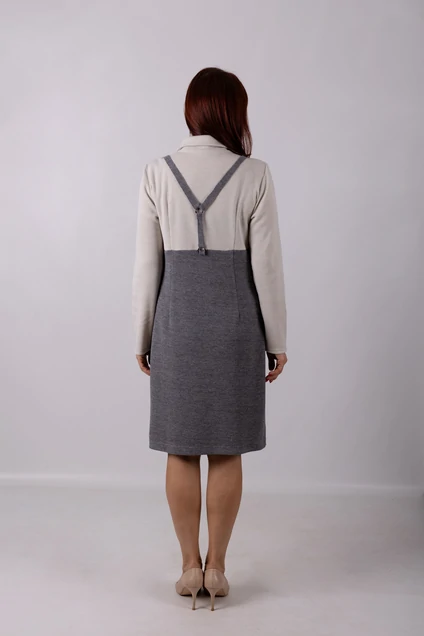 Платье 1070 серый Mita Fashion