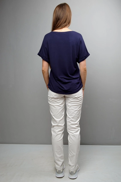 Блузка 1097 синий Mita Fashion