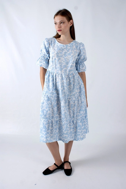 Платье 1149 голубой Mita Fashion