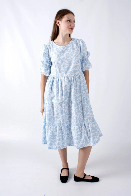 Платье 1149 голубой Mita Fashion