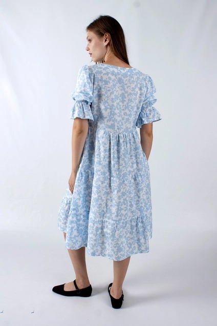 Платье 1149 голубой Mita Fashion