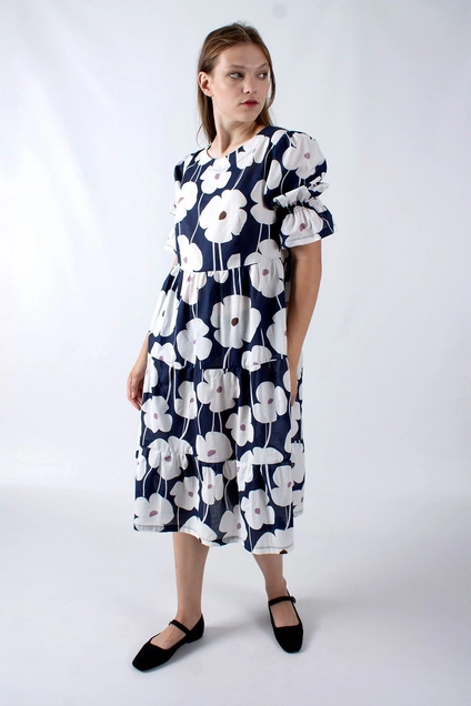 Платье 1149 цветы Mita Fashion