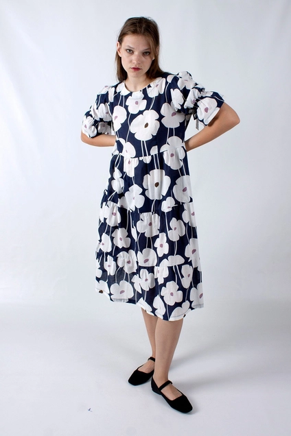 Платье 1149 цветы Mita Fashion