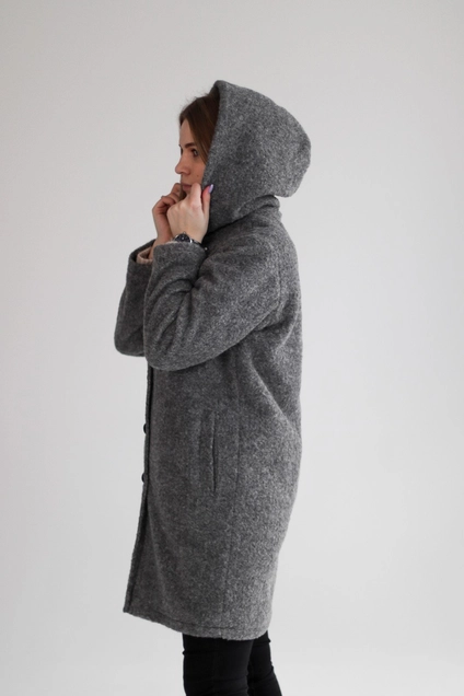 *Пальто 1159 темно-серый Mita Fashion