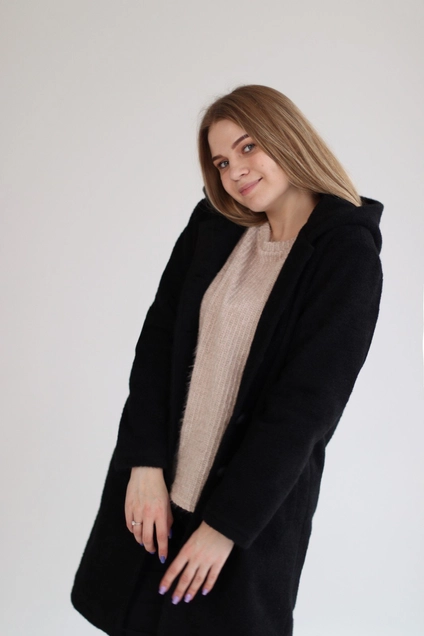 Пальто 1159 черный Mita Fashion