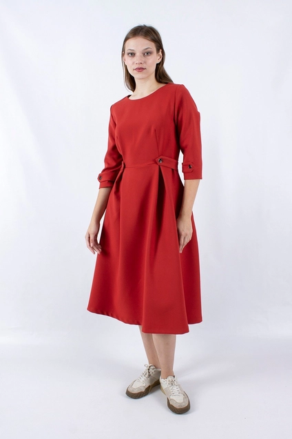 Платье 1161 кирпичный Mita Fashion