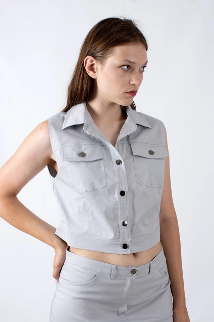 Жилет 1179 серый Mita Fashion